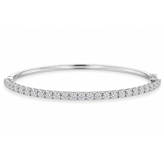 18ct White Gold 0.82ct Diamond Bangle