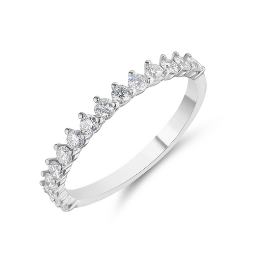18ct White Gold Diamond Crown Ring