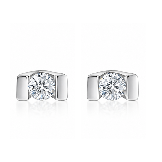 18ct White Gold Diamond Earrings