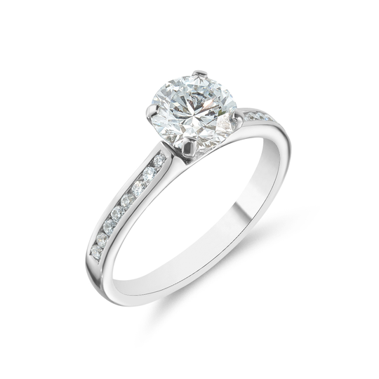 18ct White Gold Round Brilliant Cut Ring