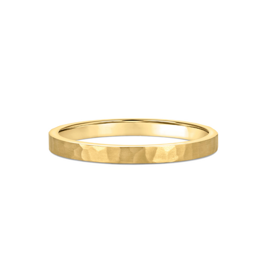 18ct Yellow Gold 2mm Textured Band