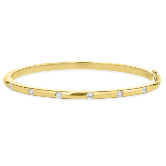 18ct Yellow Gold Diamond Bangle