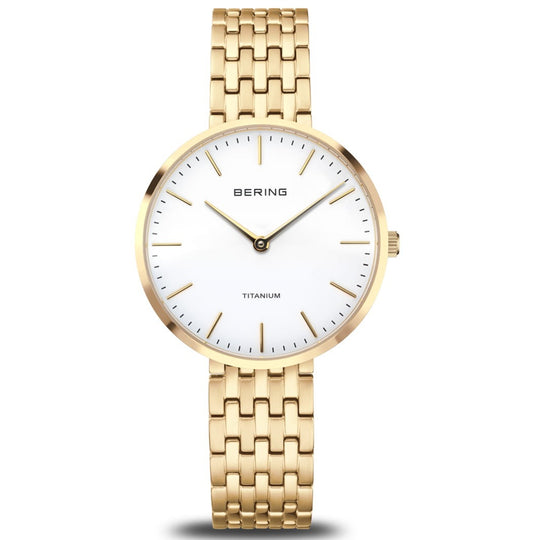 Ladies' Bering Titanium Polished Gold Watch