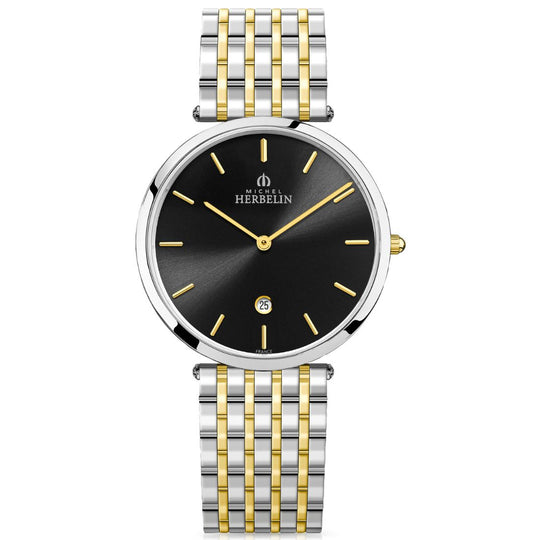 Gent's Herbelin Epsilon Black Two-Tone Watch