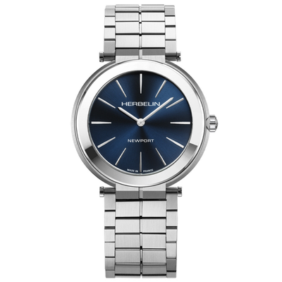 Gent's Herbelin Newport Blue Slim Bracelet Watch