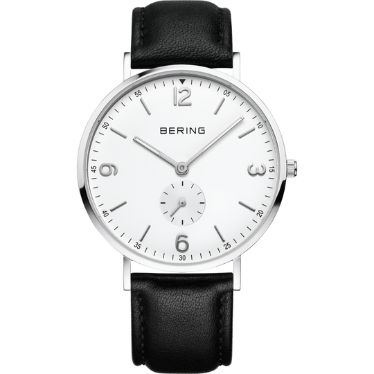 Gent's Bering Silver Classic Strap Watch