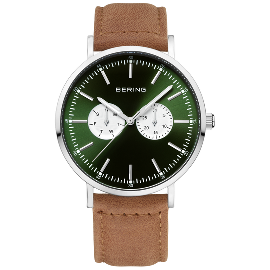Gent's Bering Slim Brown Strap Watch