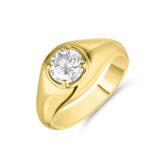 9ct Gold 1.10ct Round Brilliant Cut Solitaire Ring
