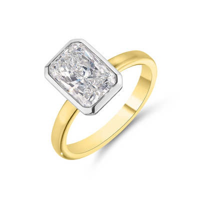 2.01ct Gold & Platinum Radiant Cut Ring
