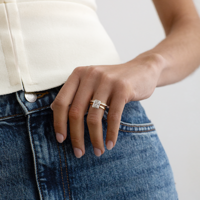 2.09ct Gold & Platinum Radiant Cut Ring