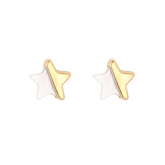 9ct Gold Mother of Pearl Star Studs