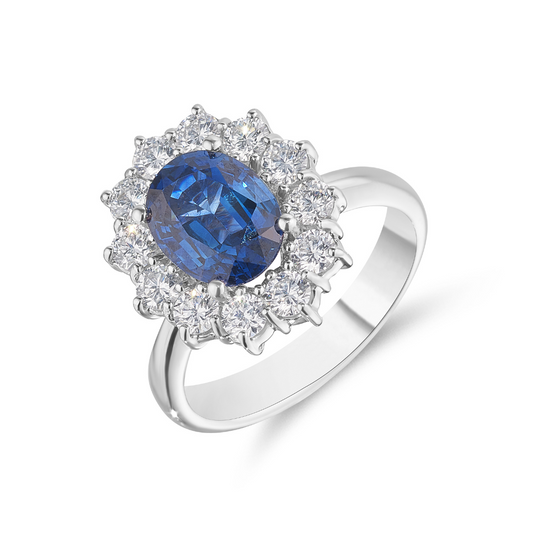 2.51ct Sapphire & Diamond Ring