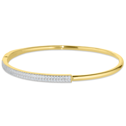 Gold Pavé CZ Bangle