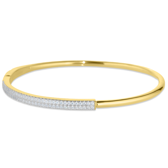 Gold Pavé CZ Bangle