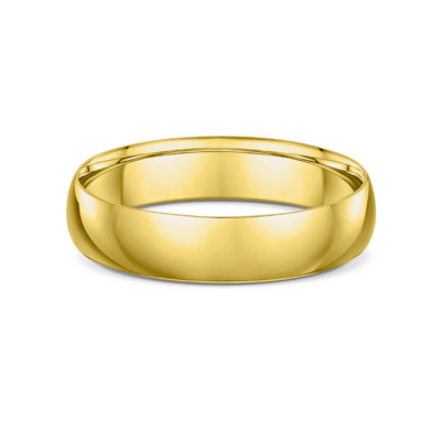 Gold ring on a white background