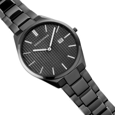 Gent's Bering Ultra-Slim Grey Watch