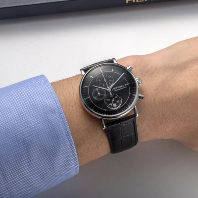 Gent's Herbelin Inspiration Black Strap Watch