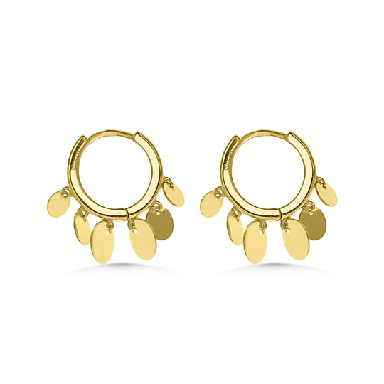 Gold Chandelier Hoop Earrings