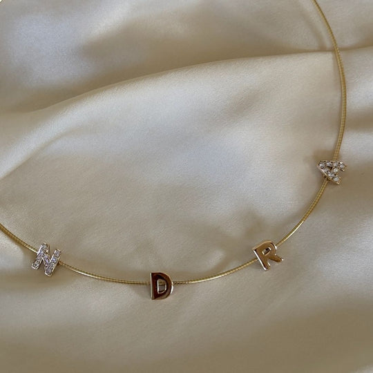 Bespoke Diamond Initial Necklace