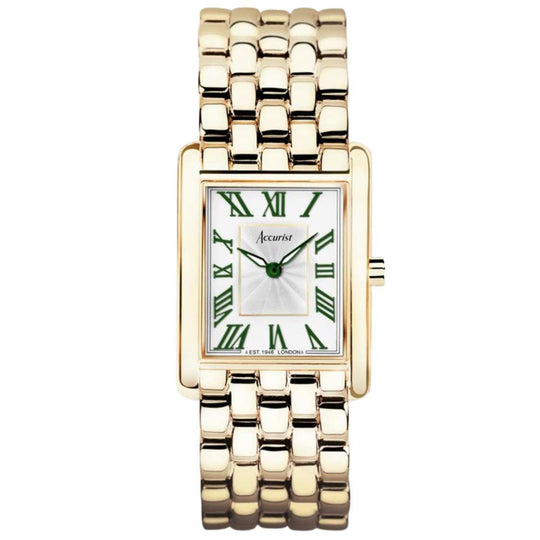 Ladies' Accurist Rectangular Gold Watch