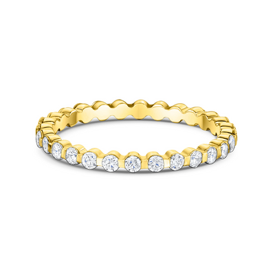18ct Yellow Gold 2mm Diamond Ring