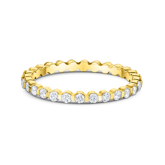 18ct Yellow Gold 2mm Diamond Ring
