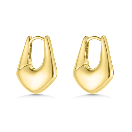 Gold Soft Kite Hoop Earrings
