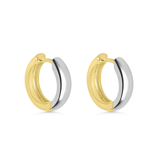 9ct Gold Two Tone Hoops