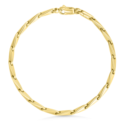 9ct Yellow Gold Twisted Link Bracelet