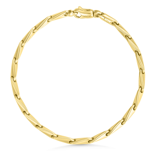 9ct Yellow Gold Twisted Link Bracelet