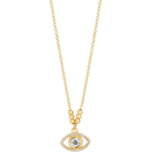 9ct Evil Eye CZ Pendant