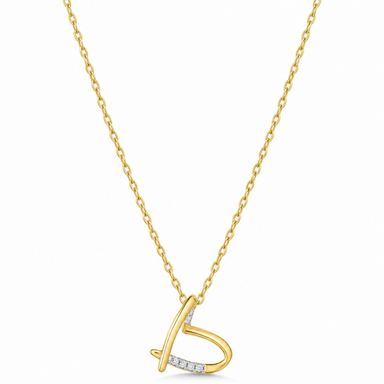 9ct Gold Diamond Heart Pendant