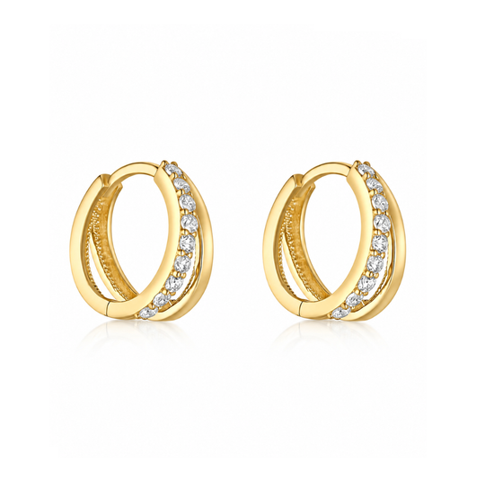 9ct Gold Double Hoops