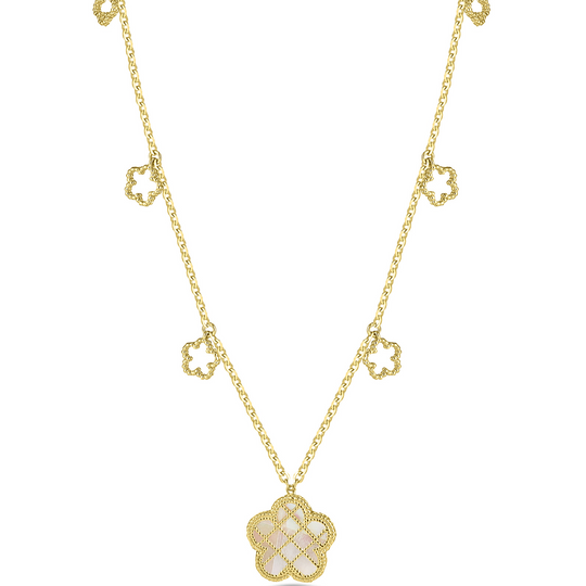 9ct Gold Mother of Pearl Petals Necklace