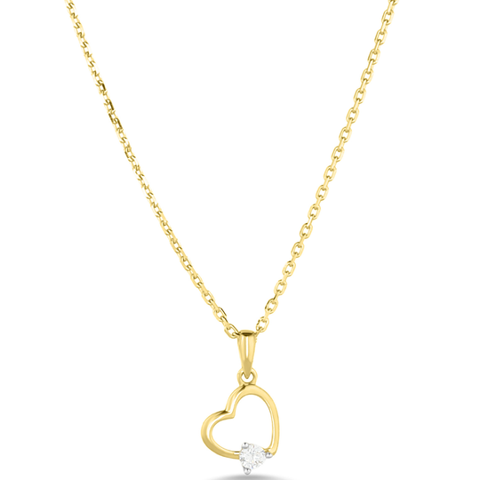 9ct Gold Open Heart Pendant