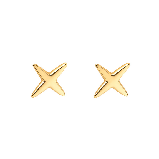 9ct Gold Kiss Stud Earrings