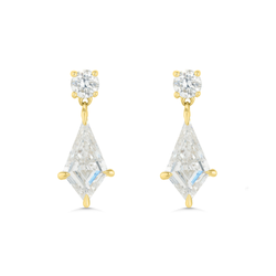 9ct Kite Cut Diamond Duo Drops
