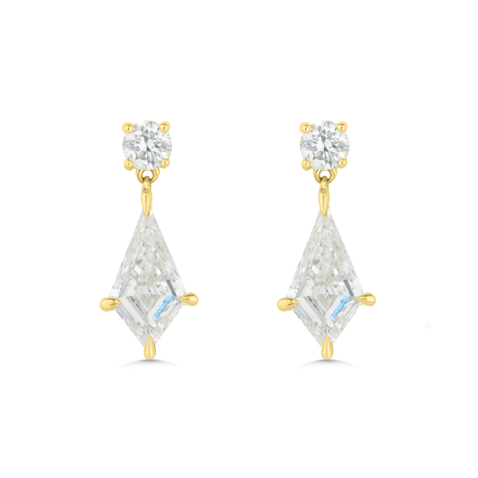 9ct Kite Cut Diamond Duo Drops