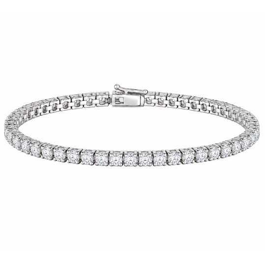 9ct White Gold 5ct Tennis Bracelet