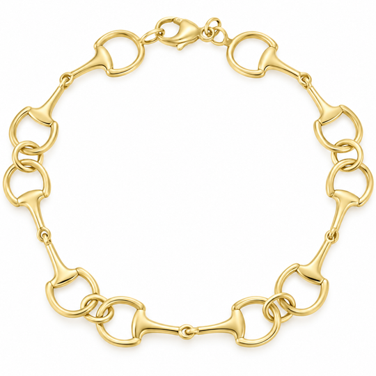9ct Yellow Gold Bridle Style Link Bracelet