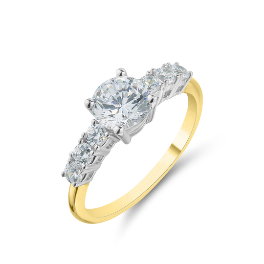 9ct Yellow Gold CZ Dress Ring