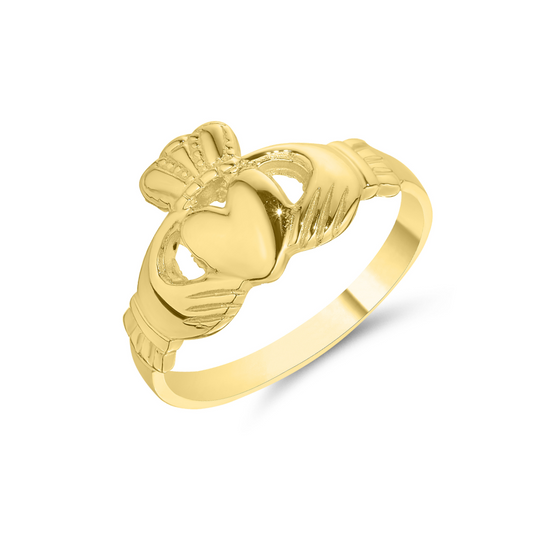 9ct Yellow Gold Gent's Claddagh Ring