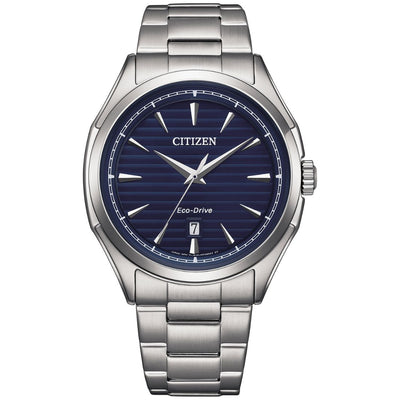 Citizen Eco-Drive Blue Dial Stainless Steel Sports Watch