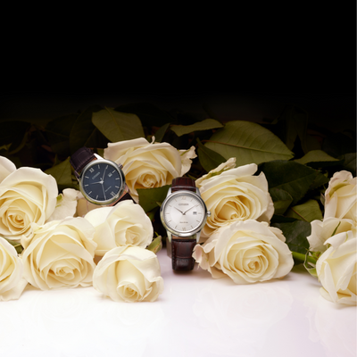 Gent's Citizen Corso Silver Dial Brown Leather Strap Watch