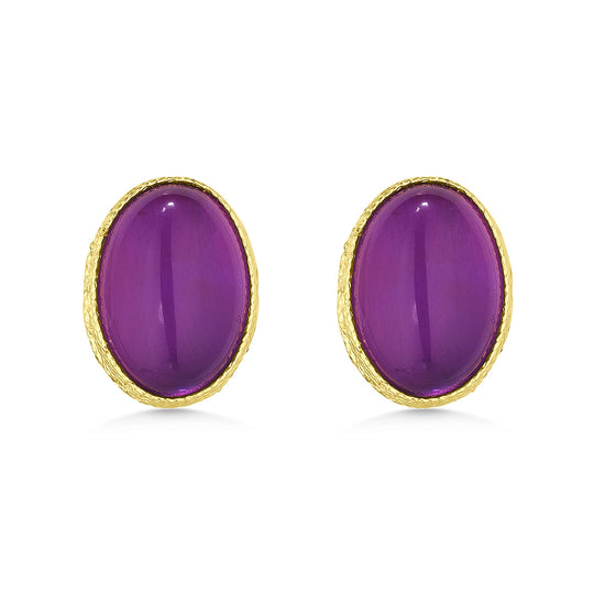 14ct Amethyst Stud Earrings