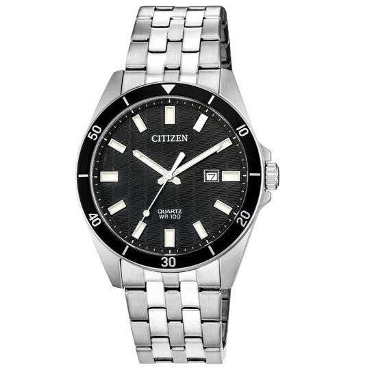 Gent's Citizen Black Dial Stainless Steel Watch