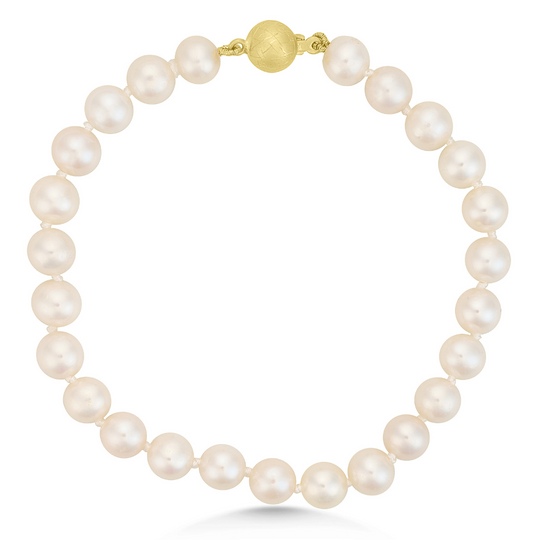 9ct Yellow Gold Pearl Bracelet