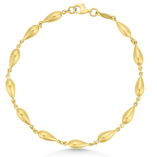 9ct Yellow Gold Bead Bracelet