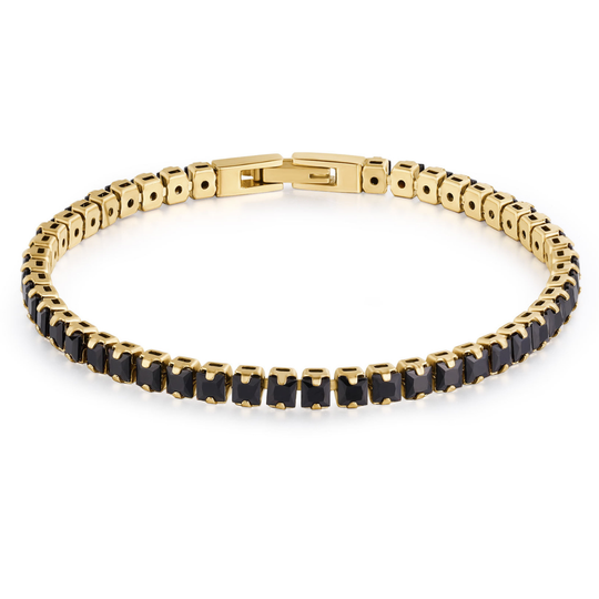 Stainless Steel Black Tennis Bracelet