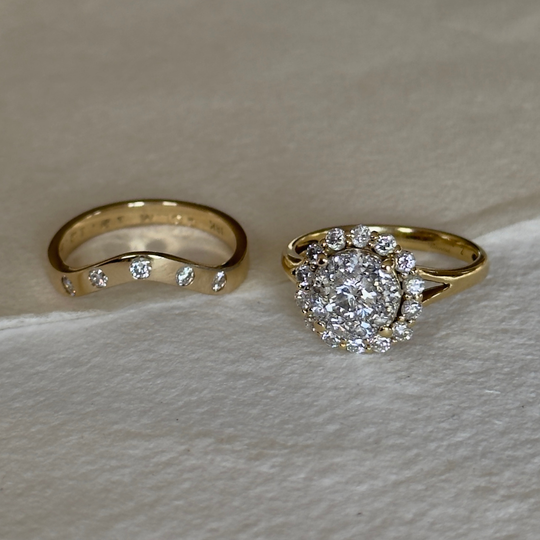Bespoke Curved Diamond Wedding Band